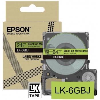 Epson Schriftbandkassette 18mm schwarz/grün (matt) (C53S672078, LK-5GBJ)