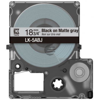 Epson Schriftbandkassette 18mm schwarz/grau (matt) (C53S672087, LK-5ABJ)