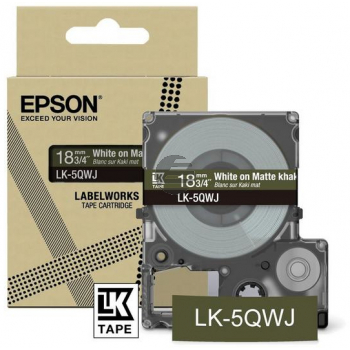 Epson Schriftbandkassette 18mm weiß/khaki (matt) (C53S672089, LK-5QWJ)