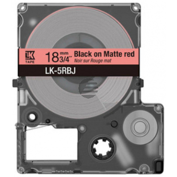 Epson Schriftbandkassette 18mm schwarz/rot (matt) (C53S672072, LK-5RBJ)