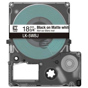 Epson Schriftbandkassette 18mm schwarz/weiß (matt) (C53S672063, LK-5WBJ)