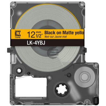 Epson Schriftbandkassette 12mm schwarz/gelb (matt) (C53S672074, LK-4YBJ)