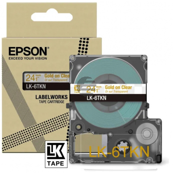 Epson Schriftbandkassette 24mm gold/transparent (C53S672098, LK-6TKN)