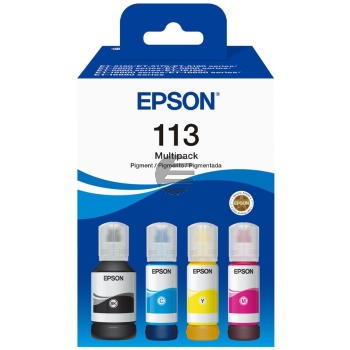 Epson Tintennachfüllfläschchen gelb, magenta, schwarz, cyan (C13T06B640, 113) Epson Tintennachfüllfläschchen gelb, magenta, schwarz, cyan (C13T06B640, 113)