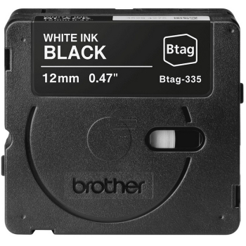 Brother Schriftbandkassette weiß/schwarz (Btag-335)