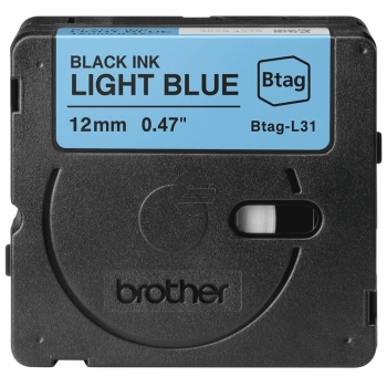 Brother Schriftbandkassette hellbau/schwarz (Btag-L31)