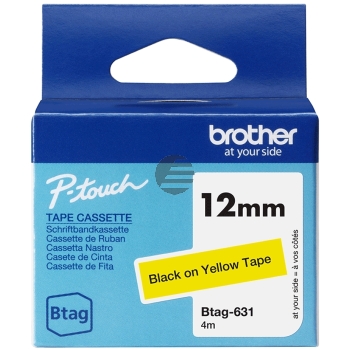 Brother Schriftbandkassette schwarz/gelb (BTAG-631)
