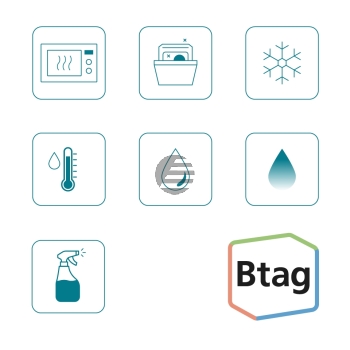 Brother Schriftbandkassette blau/transparent (Btag-133)
