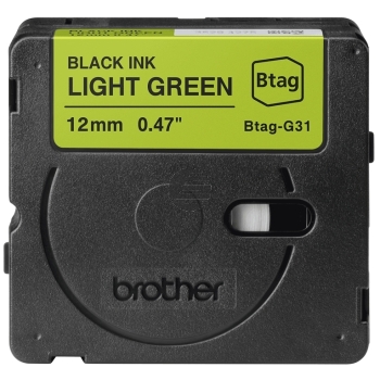 Brother Schriftbandkassette schwarz/hellgrün (Btag-G31)