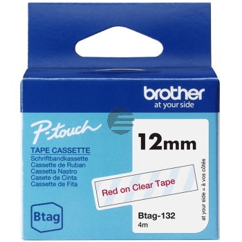 Brother Schriftbandkassette weiß/schwarz (BTAG-132)