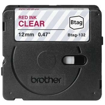 Brother Schriftbandkassette weiß/schwarz (BTAG-132)
