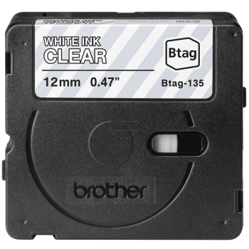 Brother Schriftbandkassette weiß/transparent (BTAG-135)