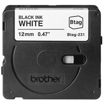 Brother Schriftbandkassette schwarz/weiß (Btag-231)