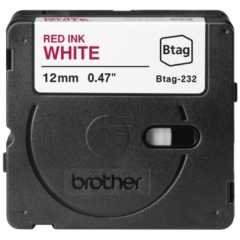 Brother Schriftbandkassette rot/weiß (Btag-232)