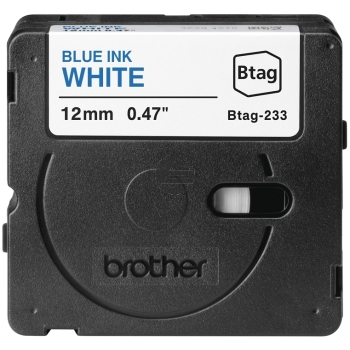 Brother Schriftbandkassette blau/weiß (Btag-233)