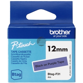 Brother Schriftbandkassette schwarz/lila (BTAG-F31)