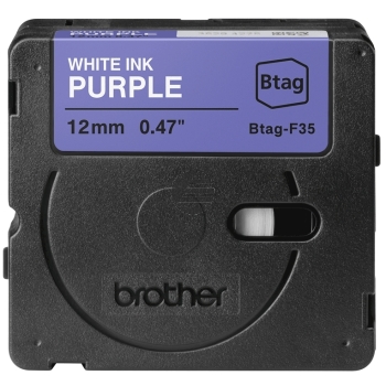 Brother Schriftbandkassette weiß/lila (BTAG-F35)