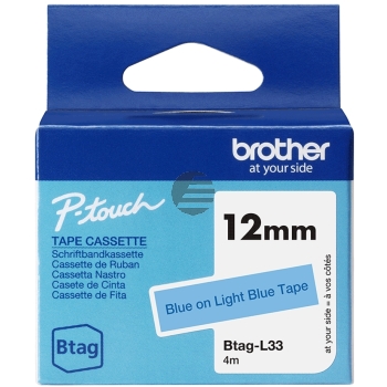 Brother Schriftbandkassette blau/hellblau (BTAG-L33)