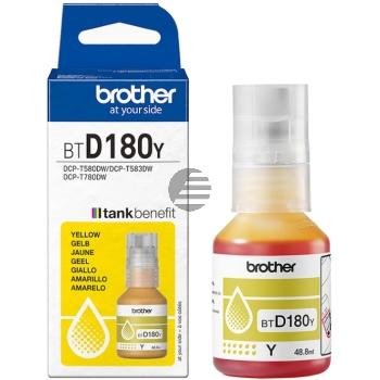 Brother Tintennachfüllfläschchen (tankbenefit) gelb (BT-D180Y)