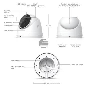 Ubiquiti UniFi G5 Ultra Netz- werk-Aussenkamera UVC-G5-Turret-Ultra? (UVC-G5-TURRET-ULTRA?)