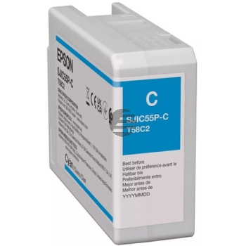Epson Tintenpatrone cyan (C13T58C240, SJIC55P-C)