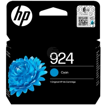 HP Tintenpatrone cyan (4K0U3NE#30A, 924)