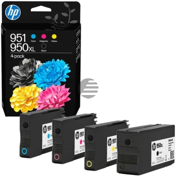 HP Tintenpatrone gelb, magenta, schwarz, cyan HC (C3WK1AE#LS1, 950XL/951)