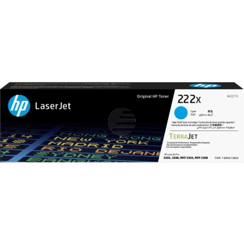 HP Toner-Kartusche cyan HC (W2221X, 222X)