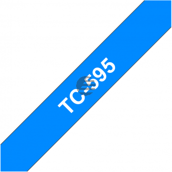 Brother Schriftbandkassette weiß/blau (TC-595)