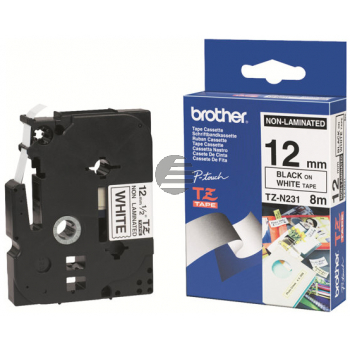 Brother Schriftbandkassette schwarz/weiß (TZE-N231)