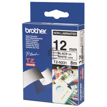 Brother Schriftbandkassette schwarz/weiß (TZE-N231)