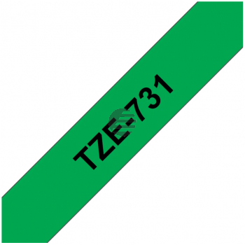 Brother Schriftbandkassette schwarz/grün (TZE-731)