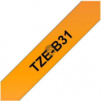 Brother Schriftbandkassette schwarz/signal orange (TZE-B31)