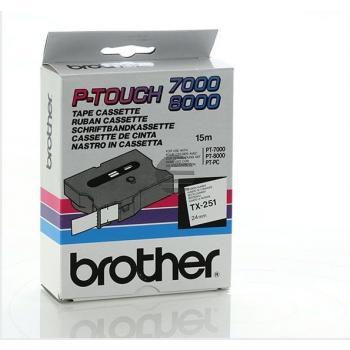 Brother Schriftbandkassette schwarz/weiß (TX-251)