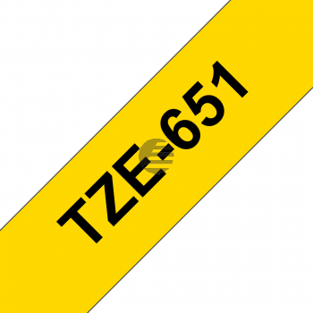Brother Schriftbandkassette schwarz/gelb (TZE-651)