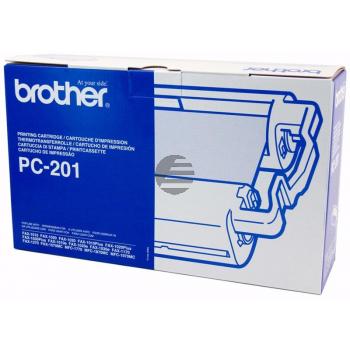 Brother Mehrfachkassette + 1 Thermo-Transfer-Rolle schwarz (PC-201RF)