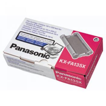 Panasonic Mehrfachkassette + 1 Thermo-Transfer-Rolle schwarz (KX-FA135X)
