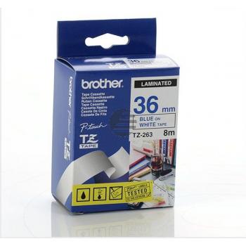 Brother Schriftbandkassette schwarz/weiß (TZE-263)