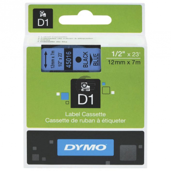 Dymo Schriftbandkassette schwarz/blau (45016)
