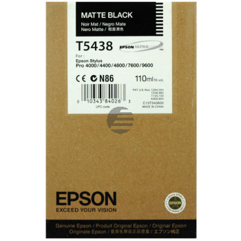 Epson Tintenpatrone schwarz matt (C13T543800, T5438)