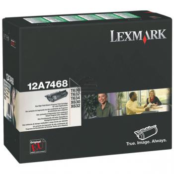 Lexmark Toner-Kartusche Prebate speziell für Etiketten schwarz (12A7468)