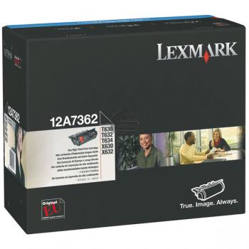 Lexmark Toner-Kartusche schwarz HC (12A7362)