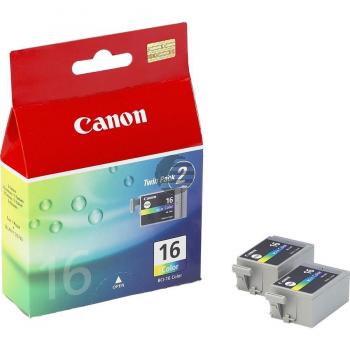 Canon Tintenpatrone 2 x cyan/magenta/gelb (9818A002, 2 x BCI-16C)