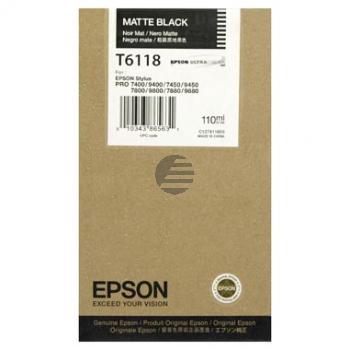 Epson Tintenpatrone schwarz matt (C13T611800, T6118)