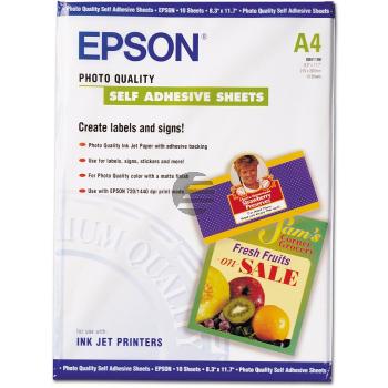 Epson Photo Quality Ink Jet Paper DIN A4 weiß 10 Blatt DIN A4 (C13S041106)