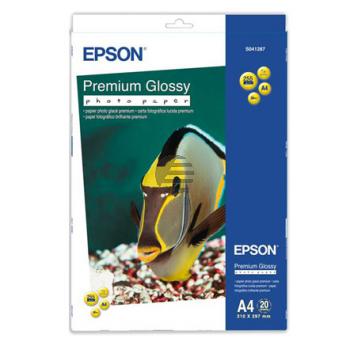 Epson Premium Glossy Photopapier DIN A4 weiß 20 Blatt DIN A4 (C13S041287)