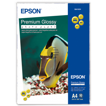 Epson Premium Glossy Photopapier DIN A4 weiß 50 Blatt DIN A4 (C13S041624)