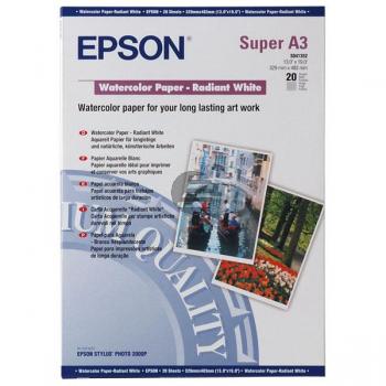 Epson Water Color Paper-Radiant White DIN A3+ weiß 20 Seiten (C13S041352)