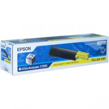Epson Toner-Kartusche gelb HC (C13S050187, 0187)