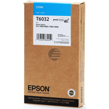 Epson Tintenpatrone cyan HC (C13T603200, T6032)